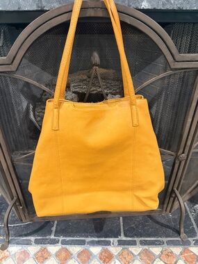 Hobo Golden yellow Leather tote